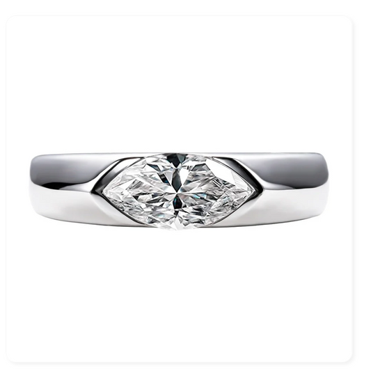 The Charlotte Pear Cut Moissanite Engagement Ring
