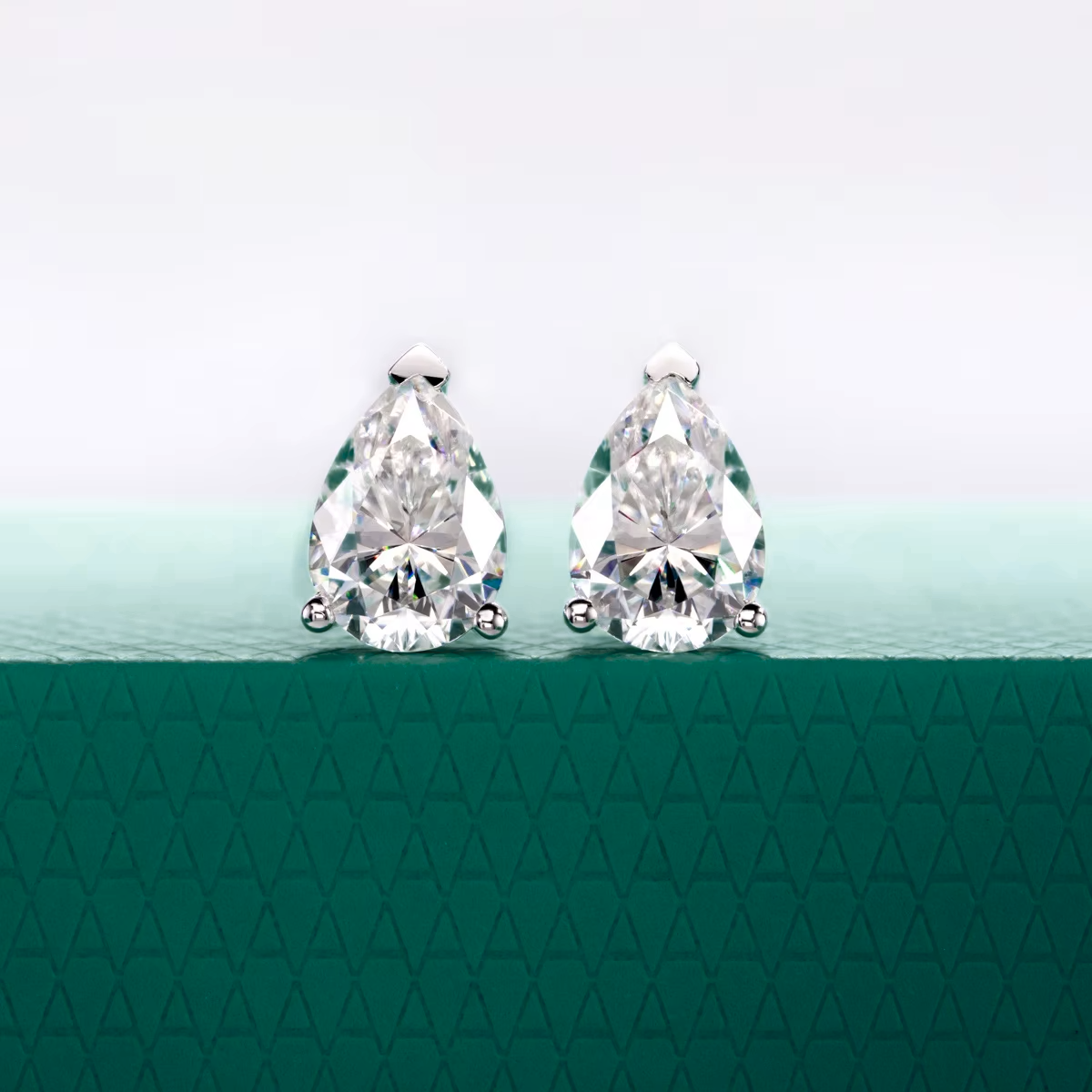 The Charlotte Pear Cut Moissanite Earrings