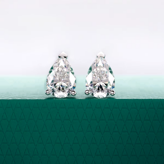 The Charlotte Pear Cut Moissanite Earrings