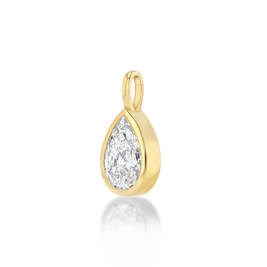 Signature Pear Diamond Bezel Pendant