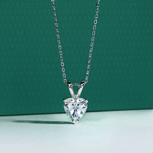 The Rosie Heart Cut Moissanite Necklace