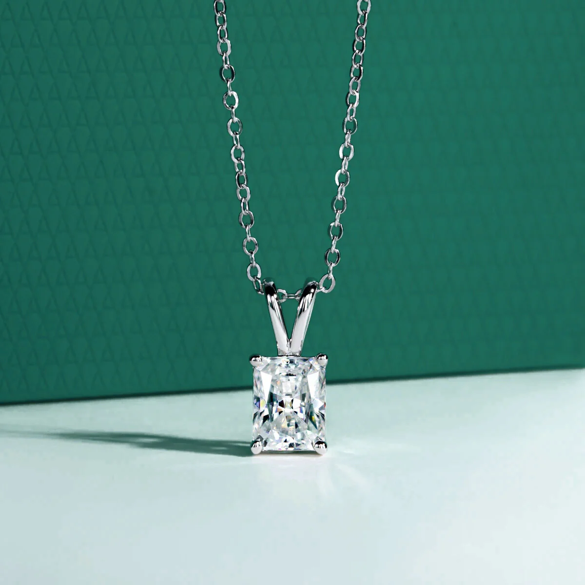 The Sophie Radiant Cut Moissanite Necklace