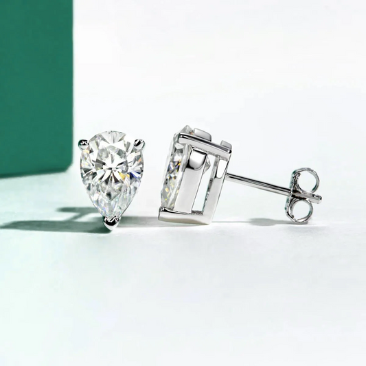 The Charlotte Pear Cut Moissanite Earrings