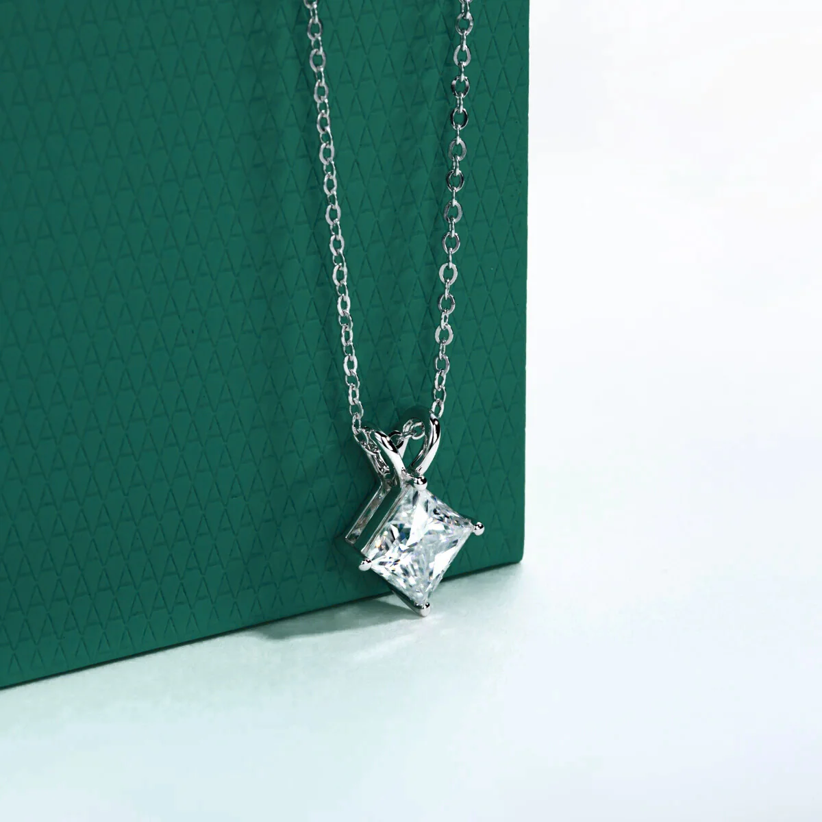 The Aurora Princess Cut Moissanite Necklace