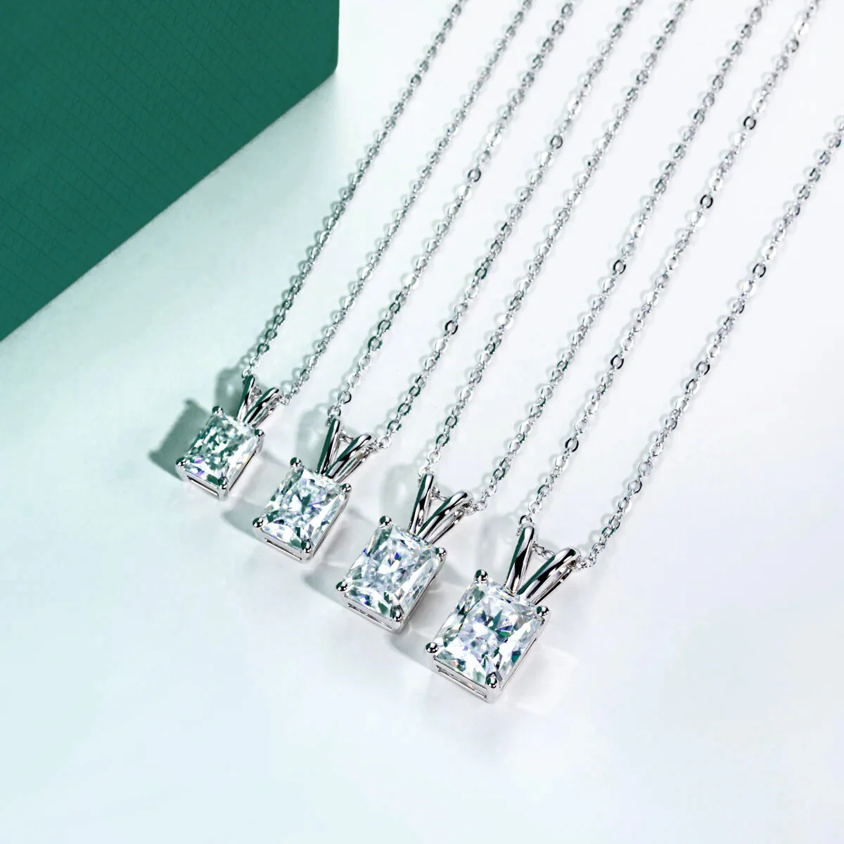 The Sophie Radiant Cut Moissanite Necklace
