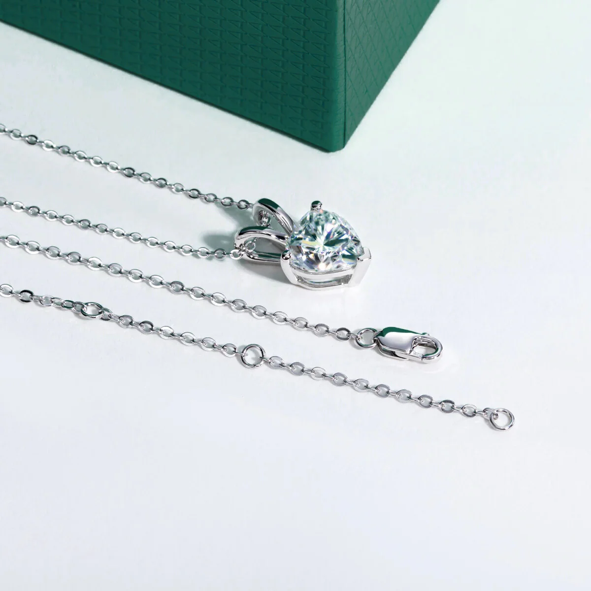 The Rosie Heart Cut Moissanite Necklace