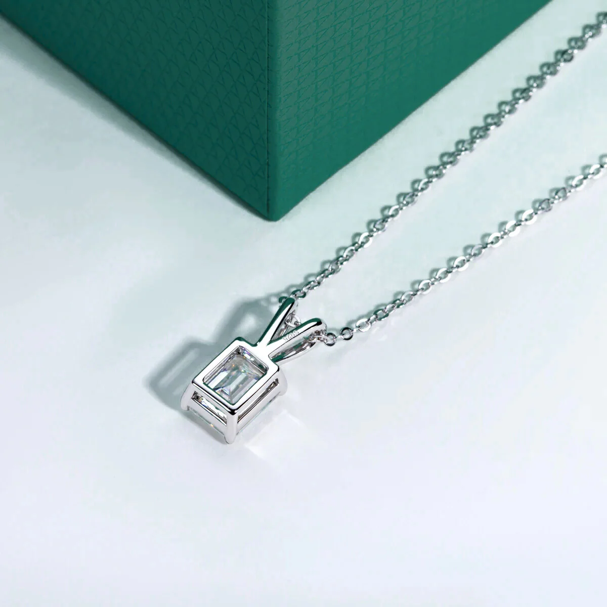 The Louise Emerald Cut Moissanite Necklace