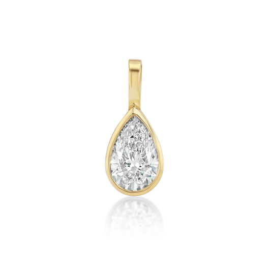 Signature Pear Diamond Bezel Pendant