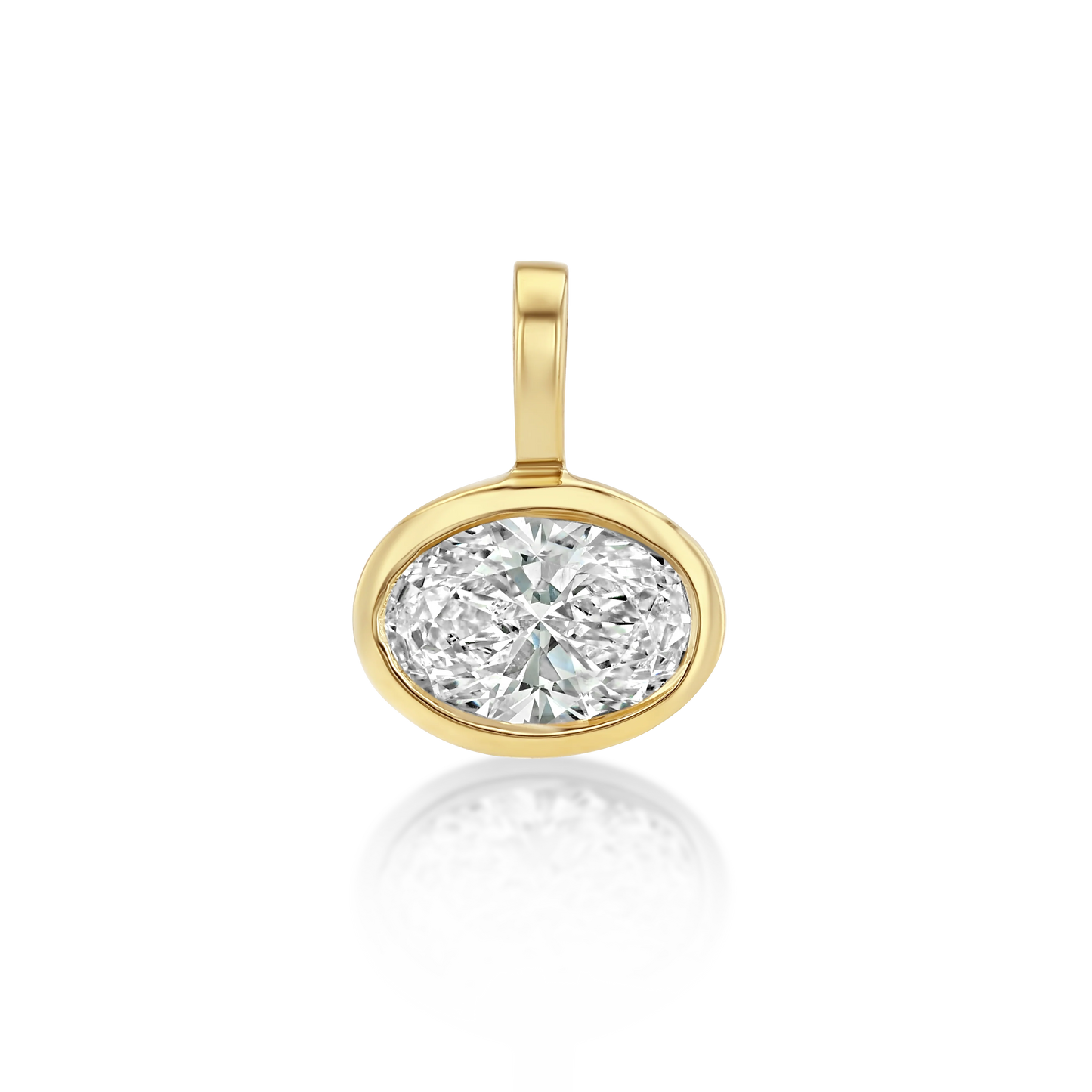 Signature Oval Diamond Bezel Pendant