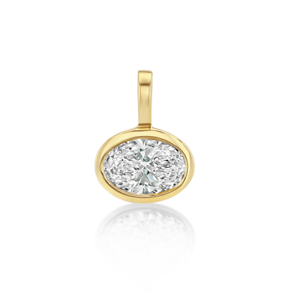 Signature Oval Diamond Bezel Pendant