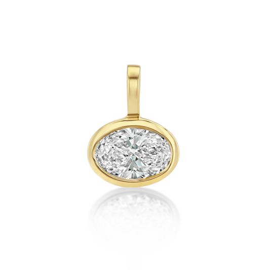 Signature Oval Diamond Bezel Pendant