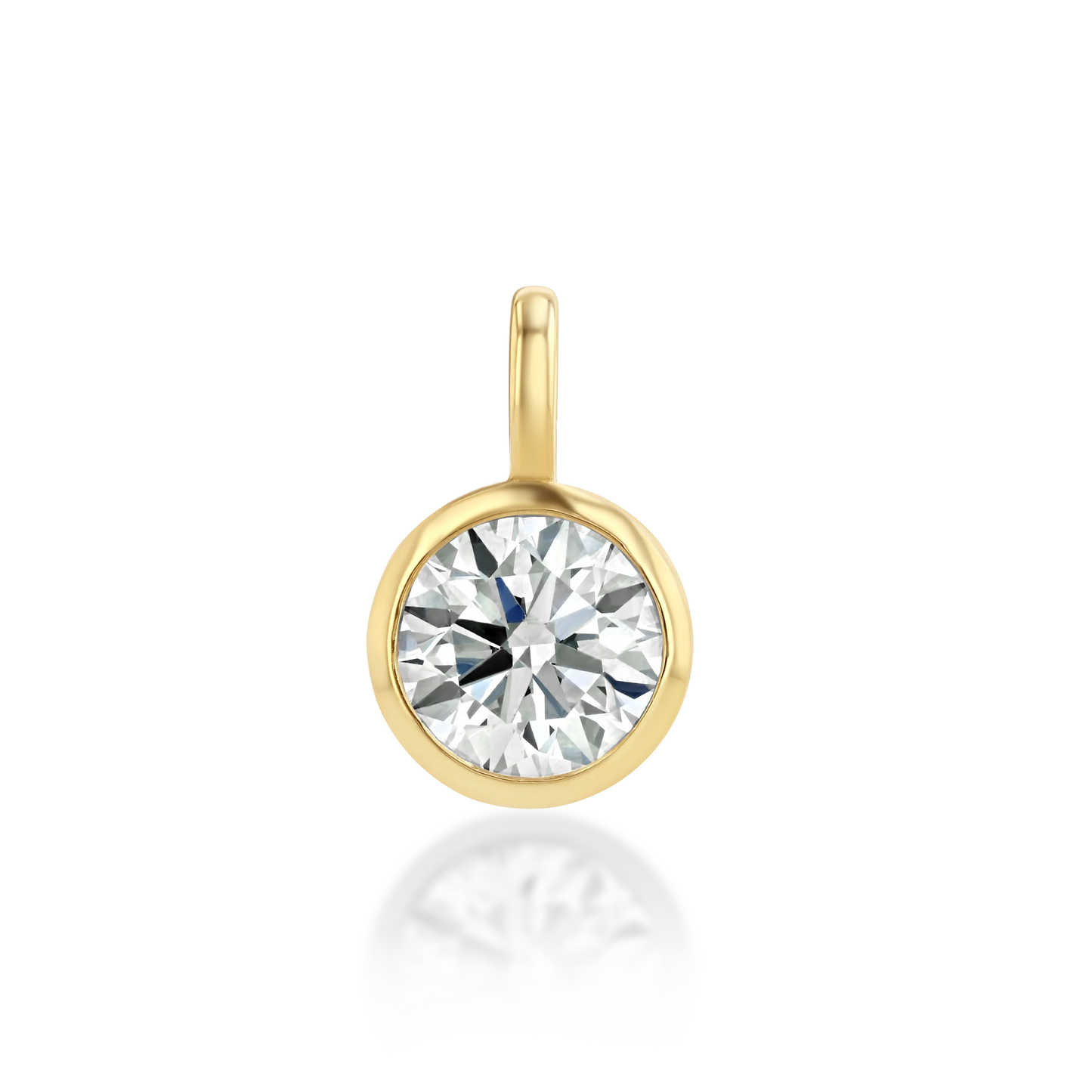 Signature Round Diamond Bezel Pendant