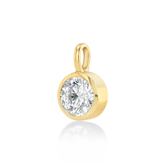 Signature Round Diamond Bezel Pendant