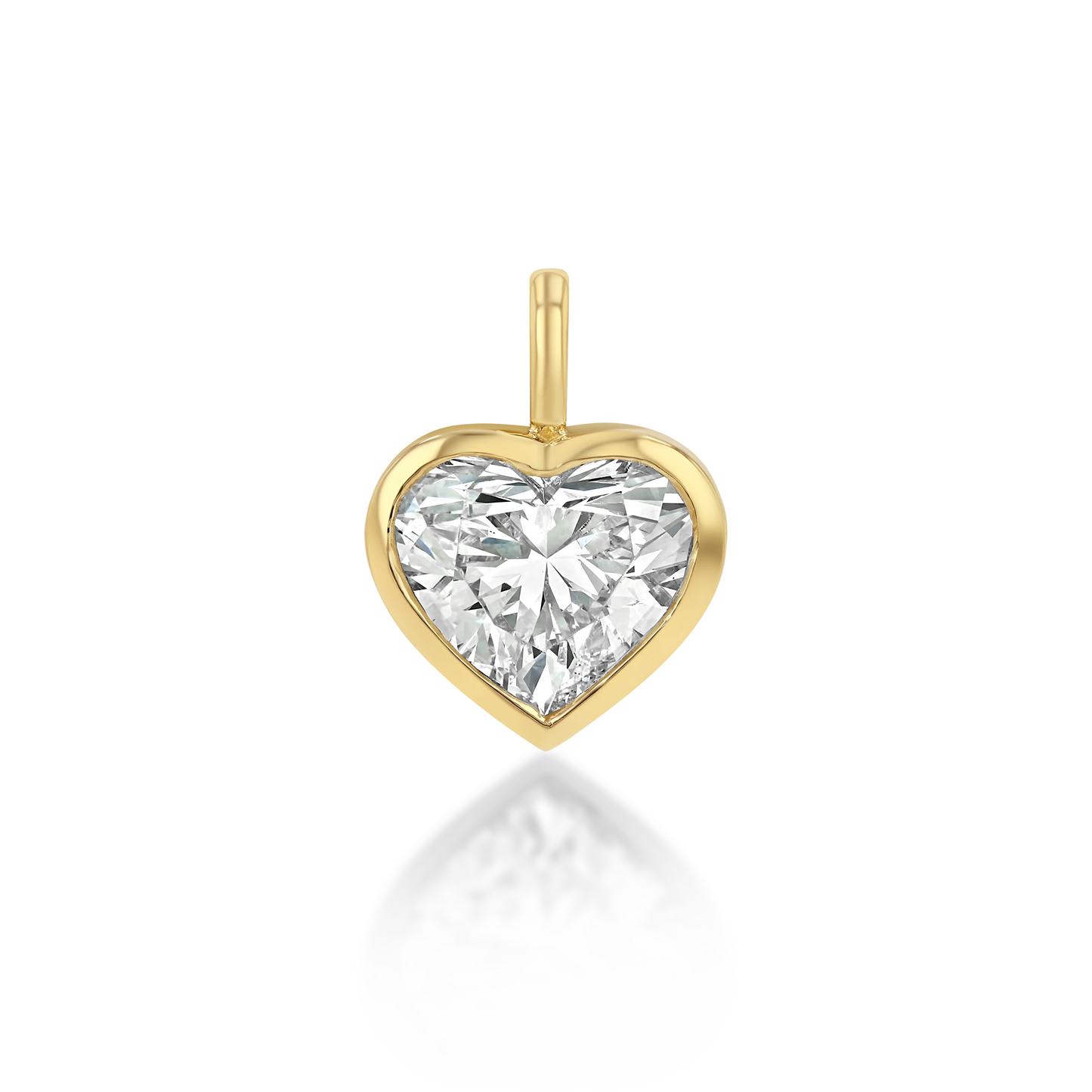 Signature Heart Diamond Bezel Pendant