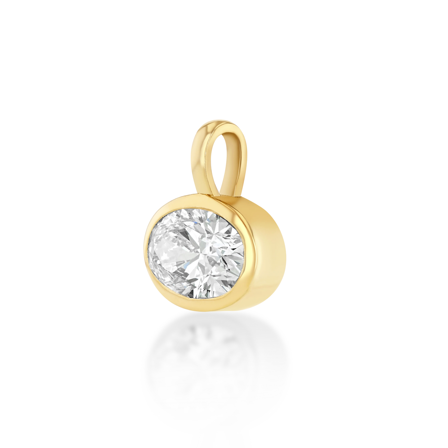 Signature Oval Diamond Bezel Pendant