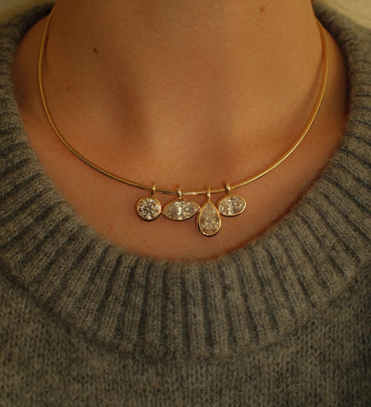 Signature Oval Diamond Bezel Pendant