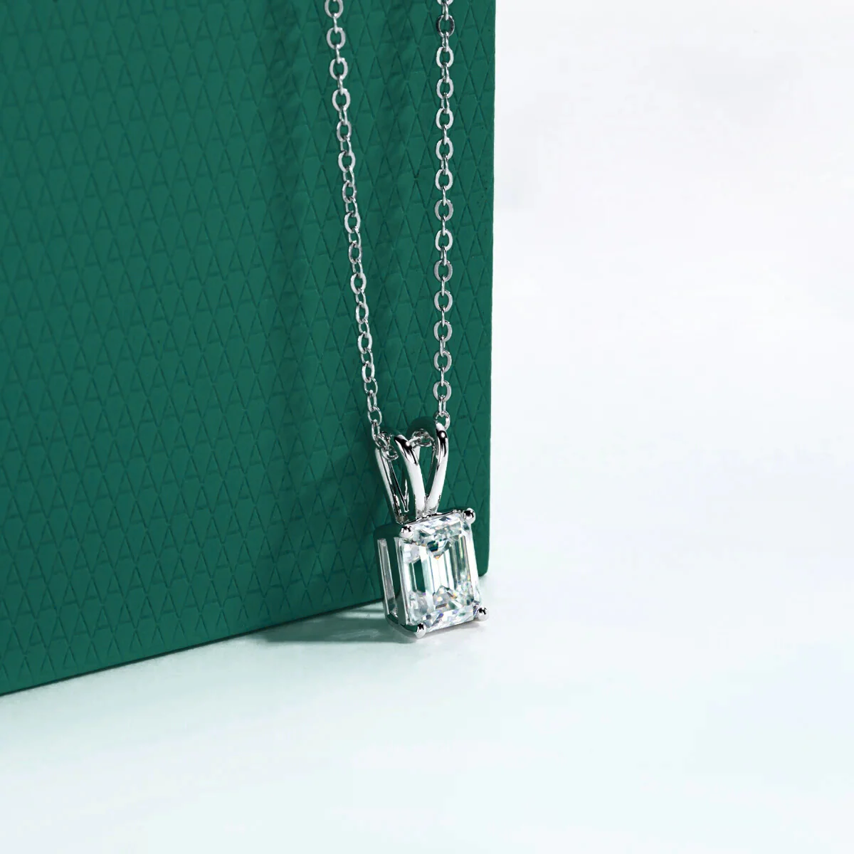 The Louise Emerald Cut Moissanite Necklace