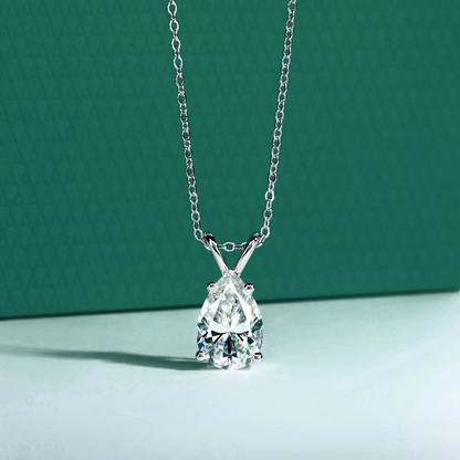 The Charlotte Pear Cut Moissanite Necklace