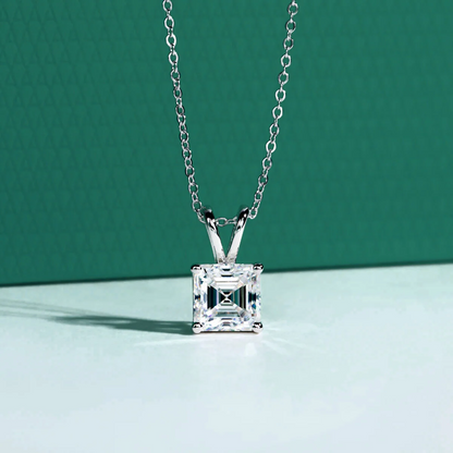 The Alexandra Asscher Cut Moissanite Necklace