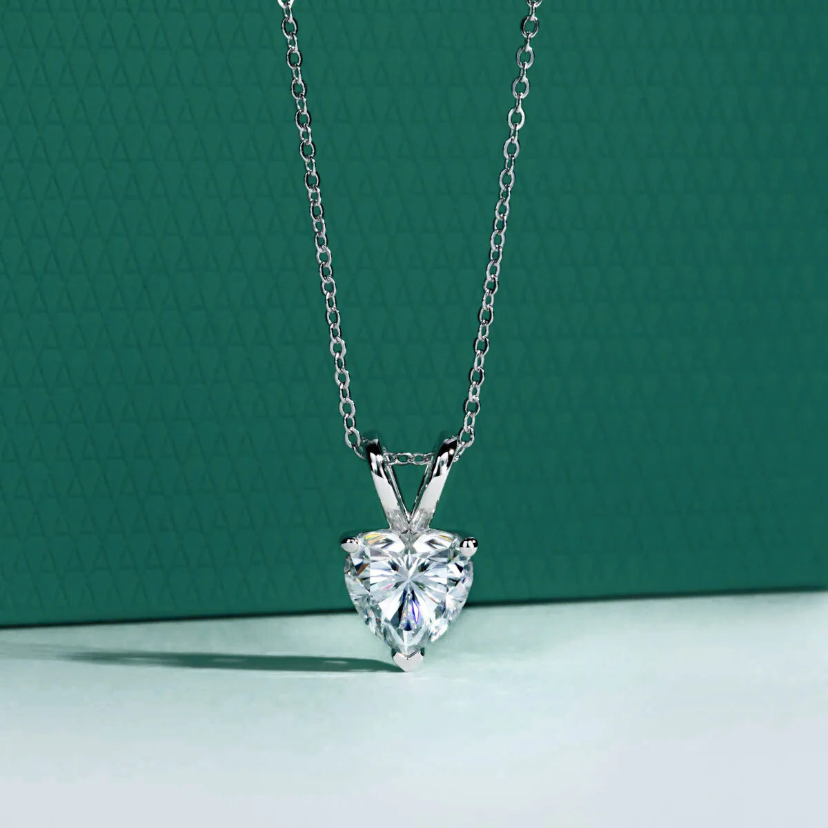 The Rosie Heart Cut Moissanite Necklace