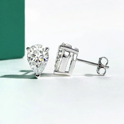 The Charlotte Pear Cut Moissanite Earrings