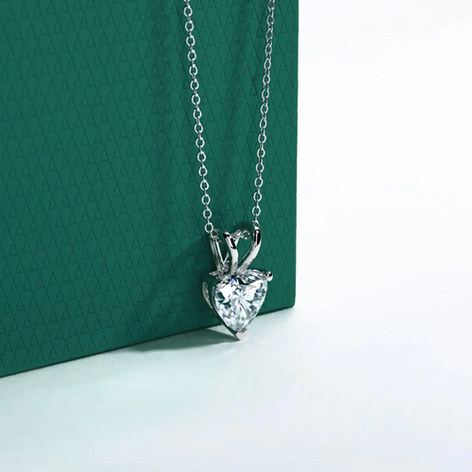 The Rosie Heart Cut Moissanite Necklace