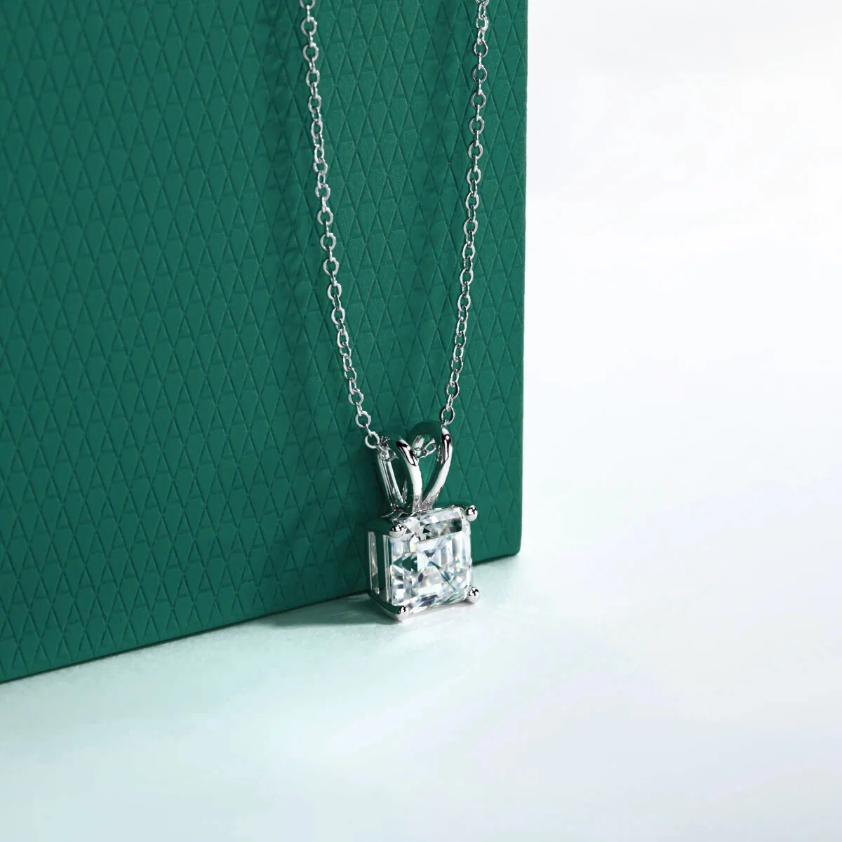 The Alexandra Asscher Cut Moissanite Necklace
