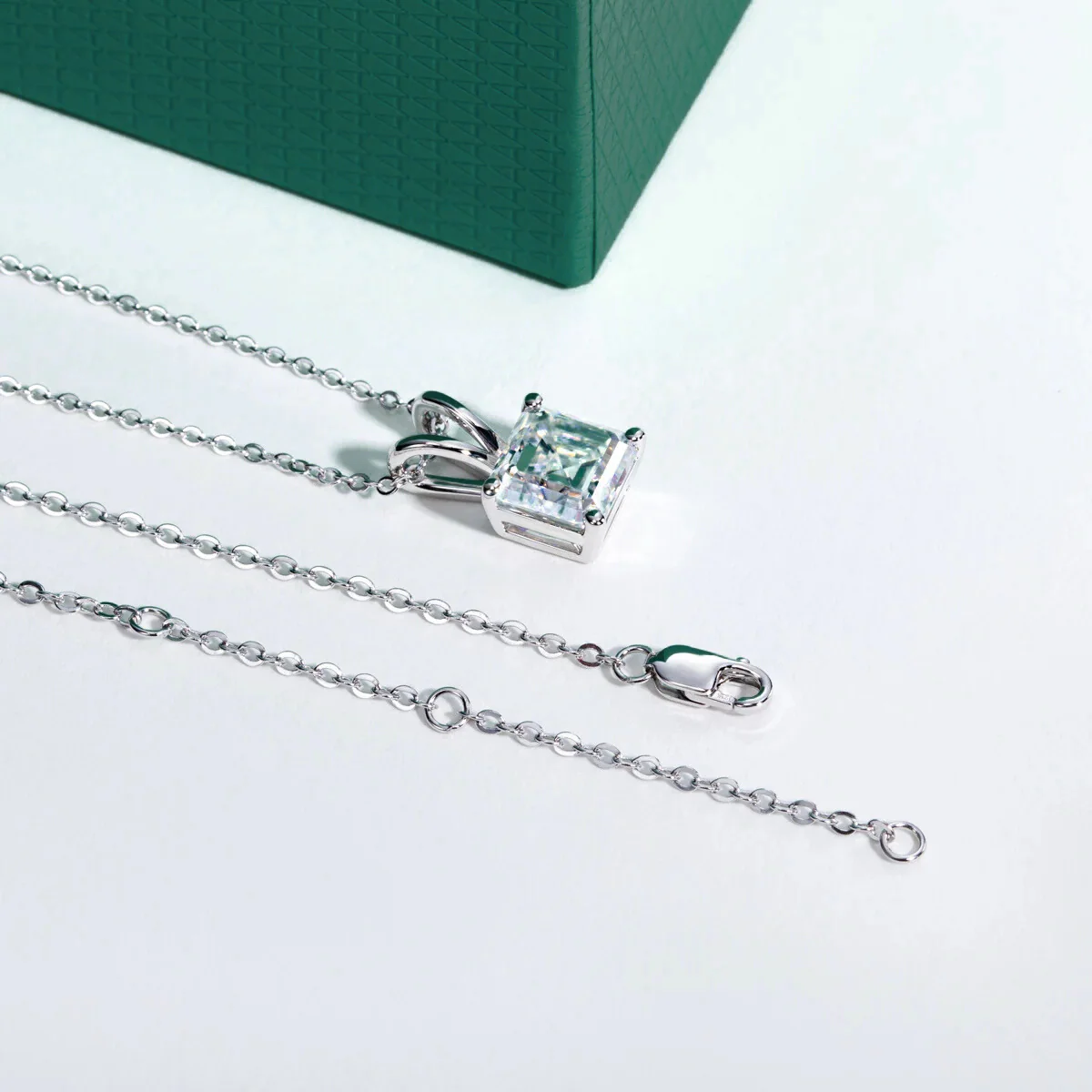 The Alexandra Asscher Cut Moissanite Necklace