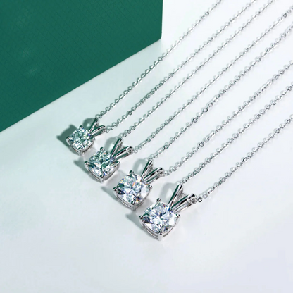 The Lucy Cushion Cut Moissanite Necklace