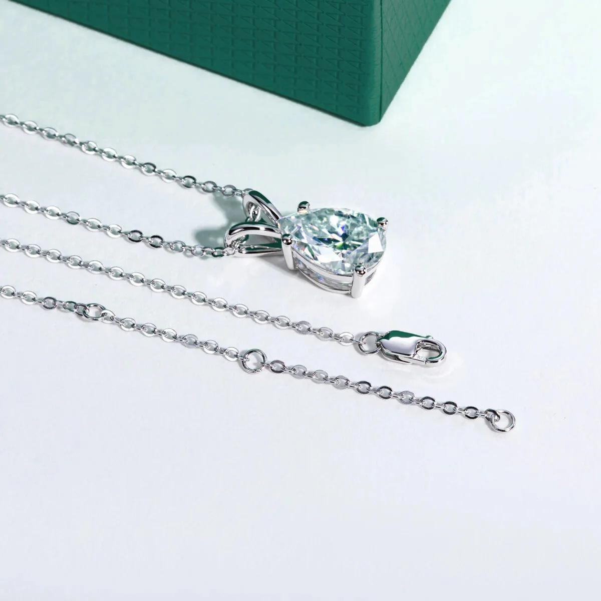 The Charlotte Pear Cut Moissanite Necklace