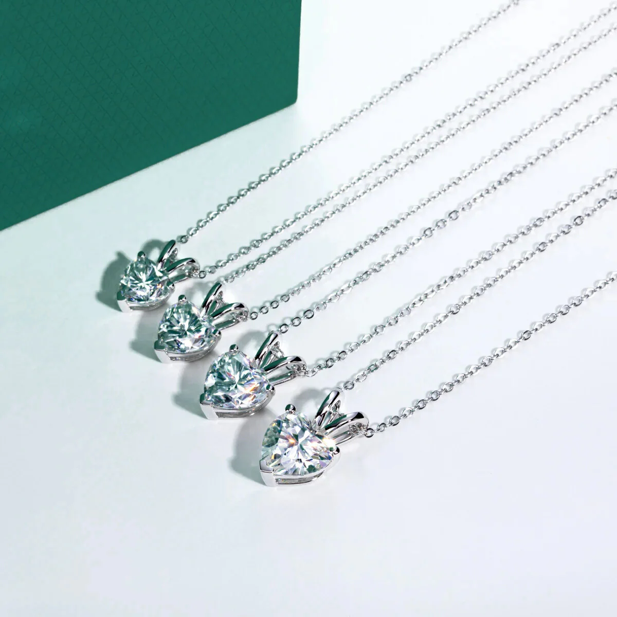 The Rosie Heart Cut Moissanite Necklace