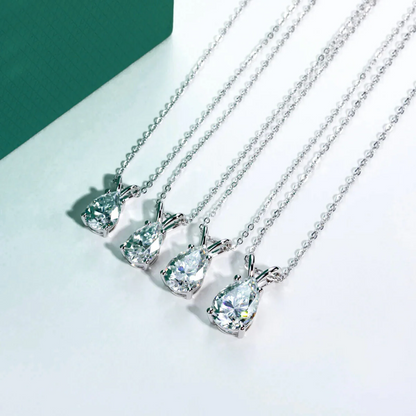 The Charlotte Pear Cut Moissanite Necklace