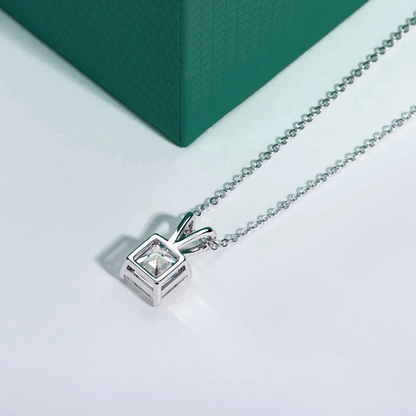 The Alexandra Asscher Cut Moissanite Necklace