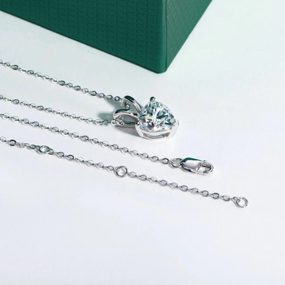 The Rosie Heart Cut Moissanite Necklace